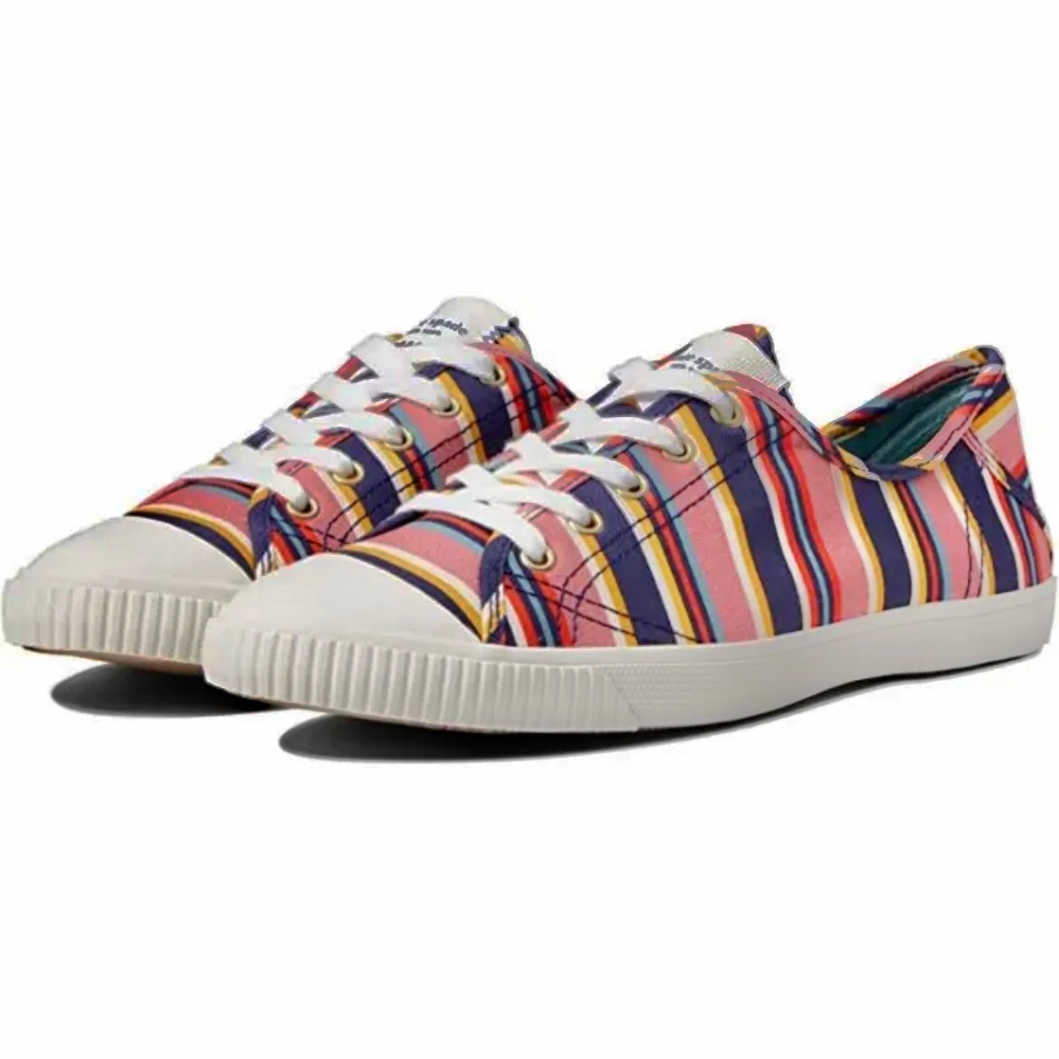 TENNISON Sidewalk Stripe Multicolor Lace Up Size 9.5B Women's Sneakers