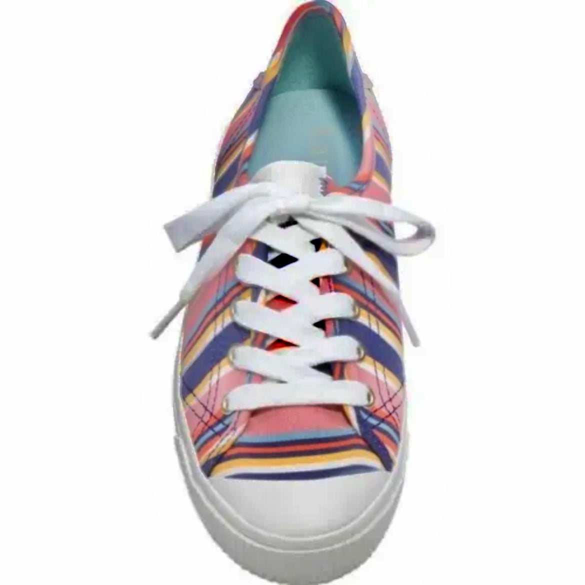 TENNISON Sidewalk Stripe Multicolor Lace Up Size 9.5B Women's Sneakers