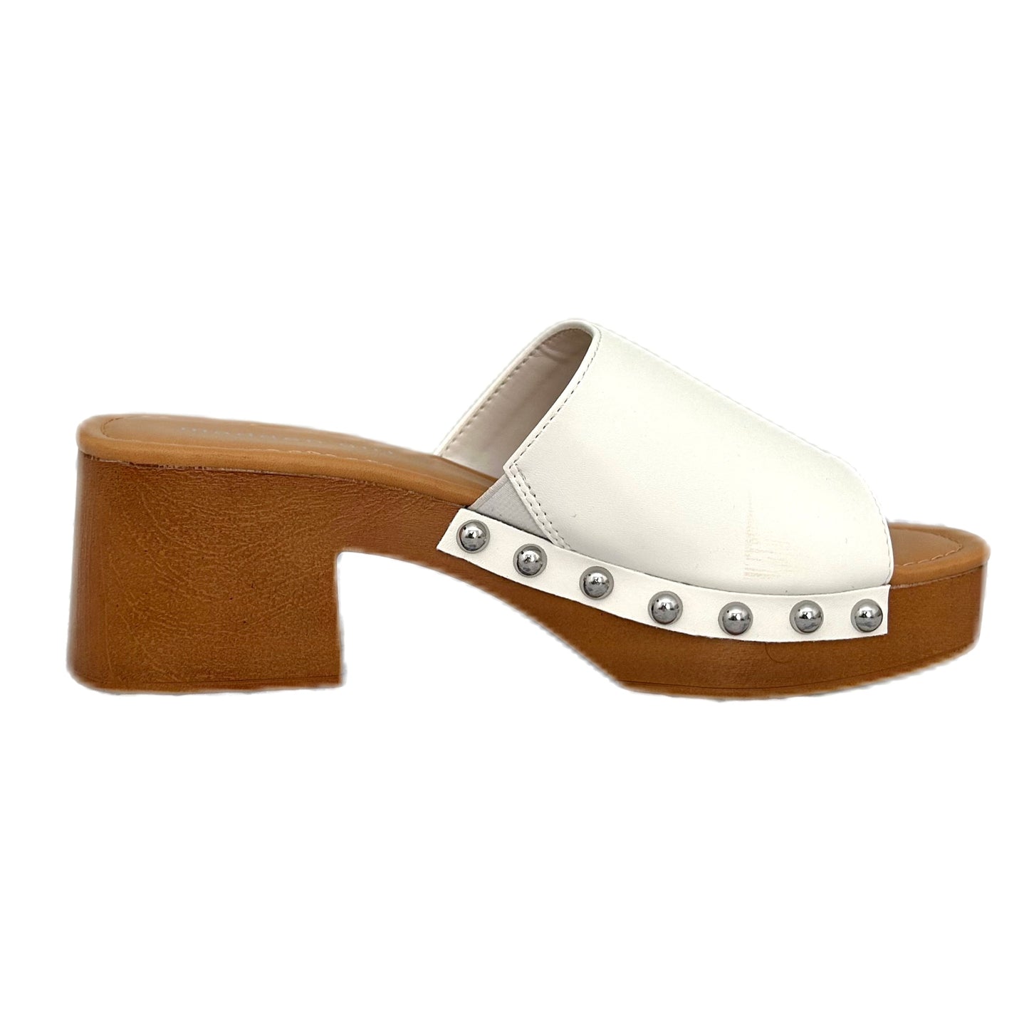 HILLY Slip-On Studded Platform Slide Sandals
