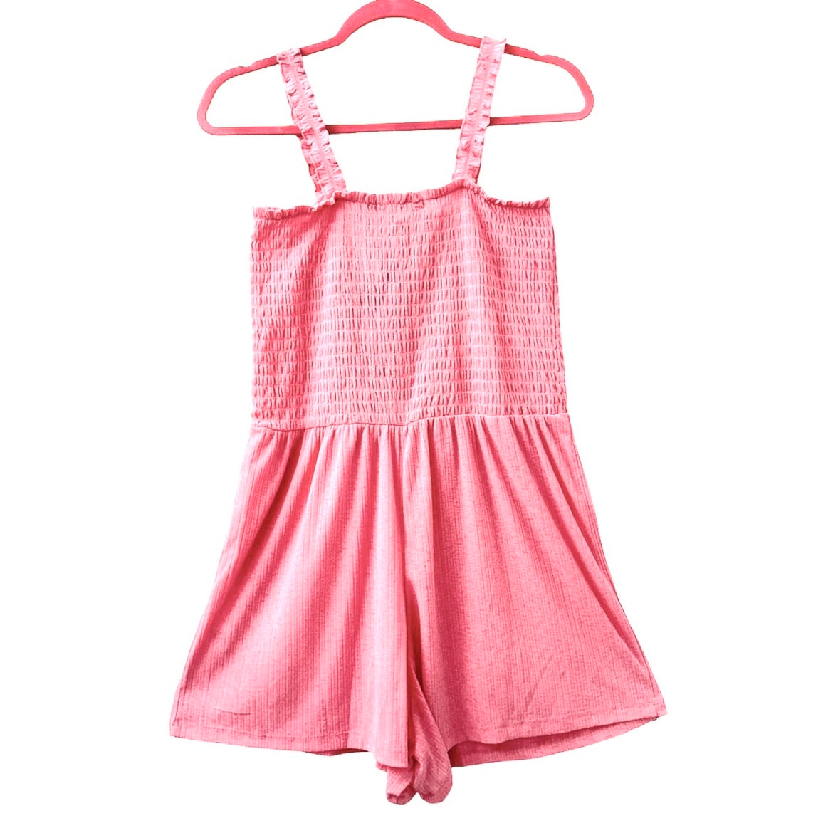 Scrunchie Strap Morning Glory Pink Size M Women's Cover Up Romper