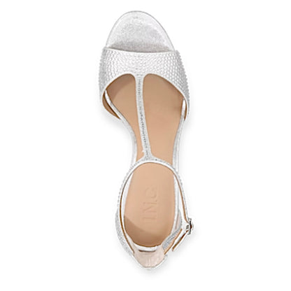 FIRAHF Silver Bling Stiletto Heels Sandals Women's Shoes