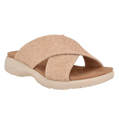 TAITE Slide Comfort Crisscross Strap Casual Flats Women's Sandals
