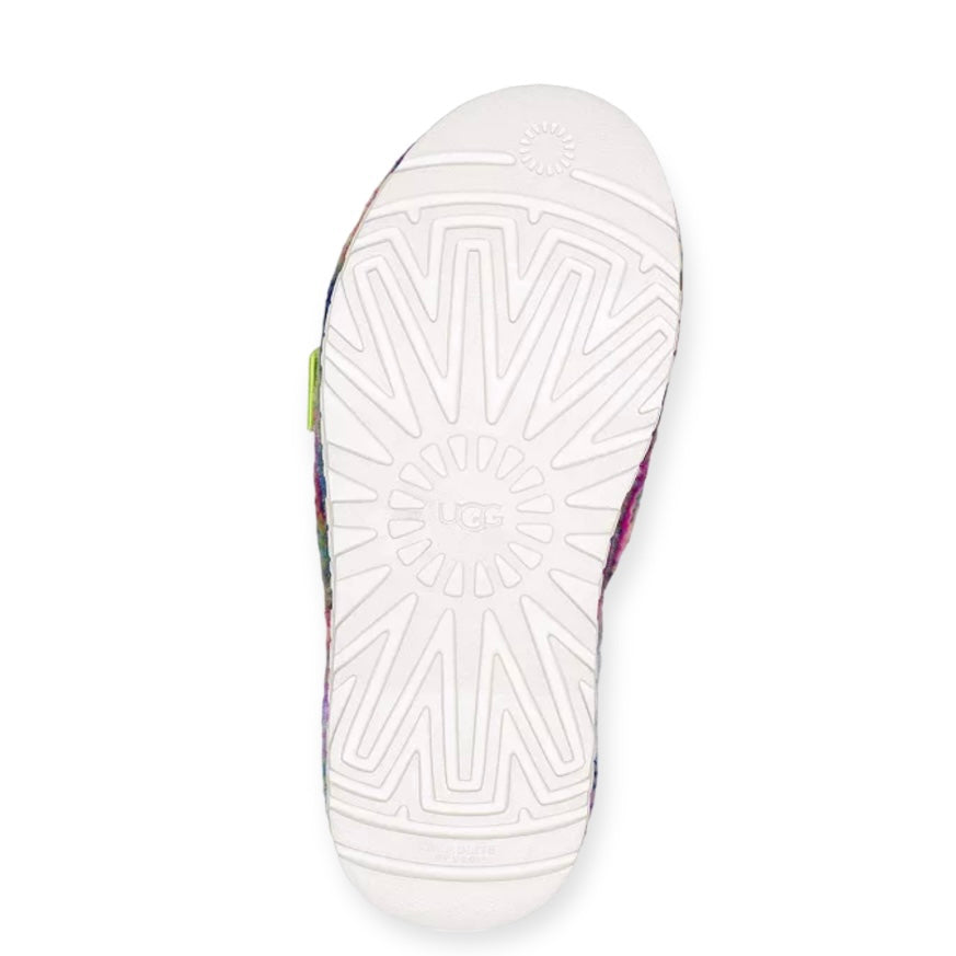 FLUFFITA Pixelate Multicolor Slip On Size 9 Women's Slide Platform Sandals