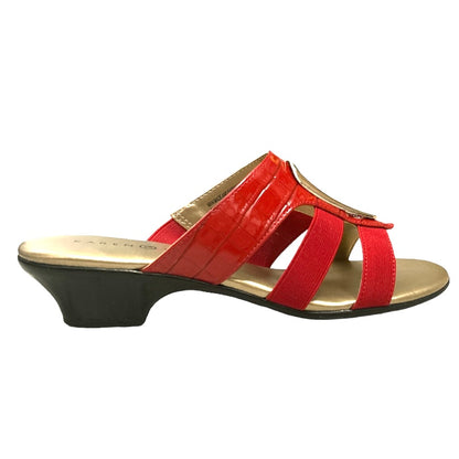ENGLE Shoes Red Slip On Size 8 Women's Sandals