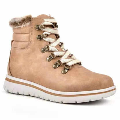 HALLETT Wheat Lace-Up Booties Women's Ankle Boots