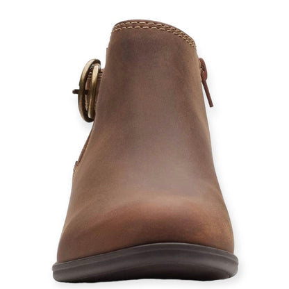 ADREENA FIELD Booties Tan Leather Women's Shoes