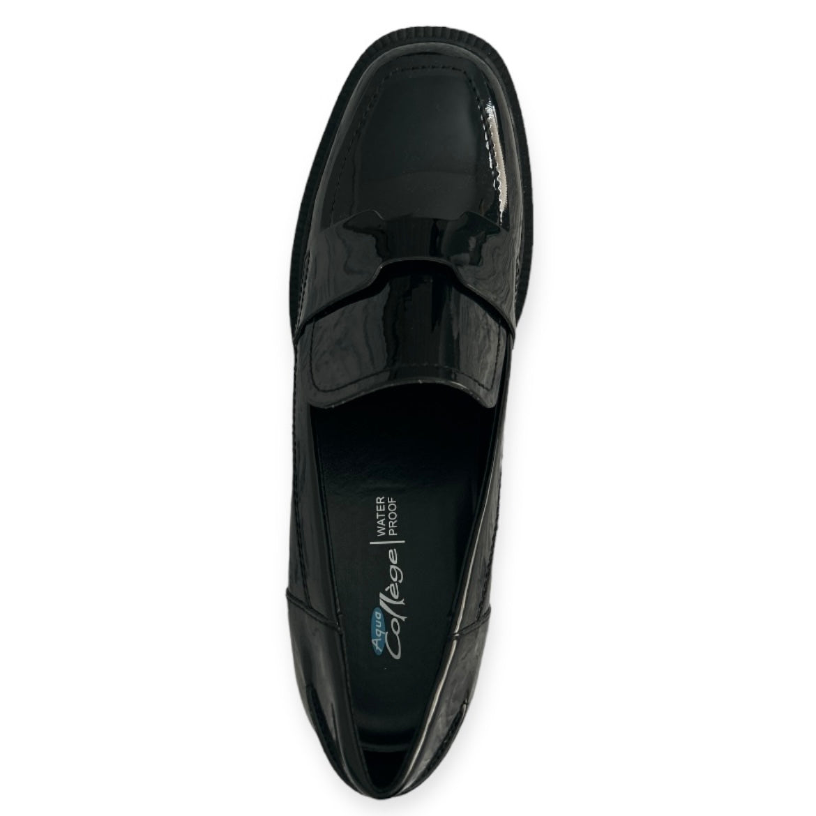 JONNIE Waterproof Block Heel Loafers Black Women's Shoes