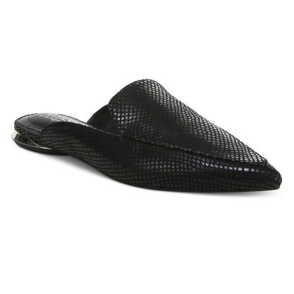 SERRISE Pointed-Toe Flats Black Women's Mules