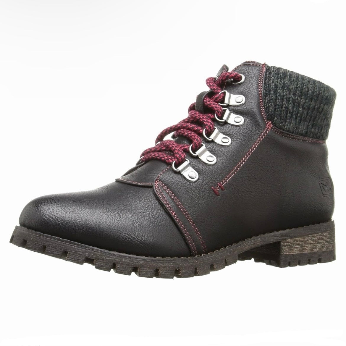 TREBLE Women's Cozy Lace-Up Hiker Booties