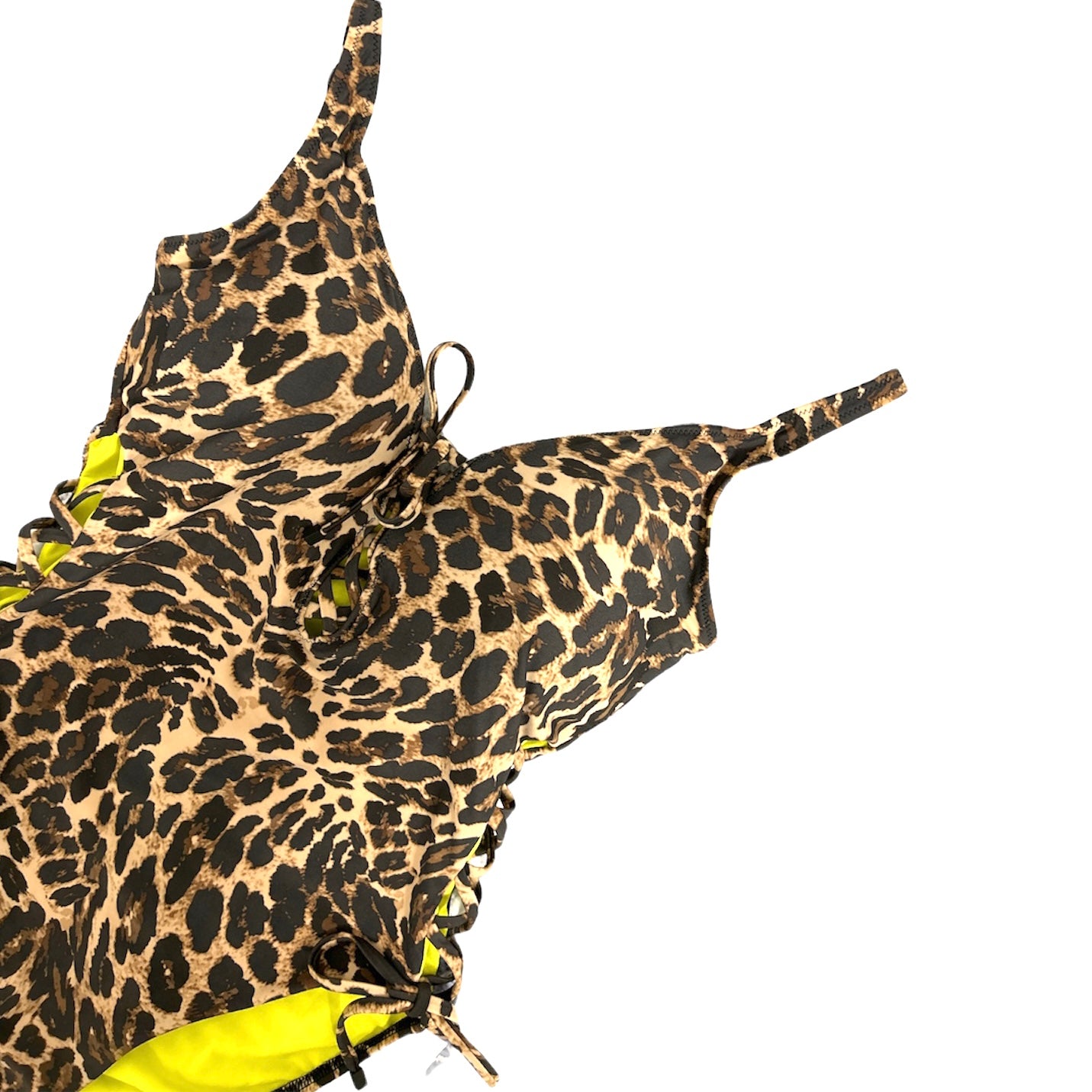 Beach Cheetah Lace-Up Animal Print Size M Swimsuit Women's Swimwear