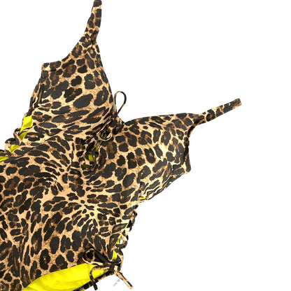 Beach Cheetah Lace-Up Animal Print Size M Swimsuit Women's Swimwear
