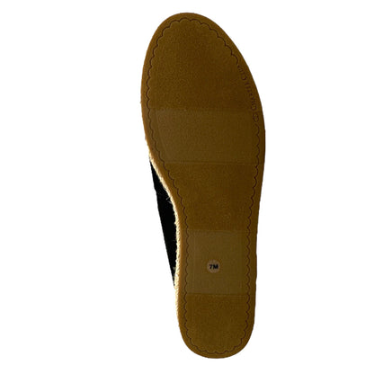 JOLIEE Espadrilles Comfort Round Toe Black Size 7 Women's Flats