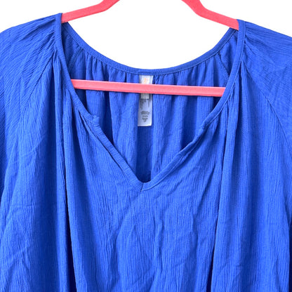 MAUI Dress Blue Long Sleeve Size M Women's Cover Up