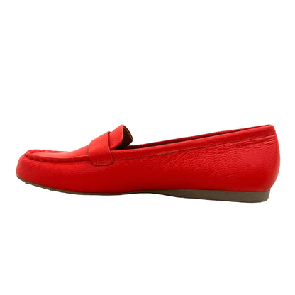CAMELIA Bright Red Flats Slip On Women's Loafer