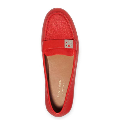 CAMELIA Bright Red Flats Slip On Women's Loafer