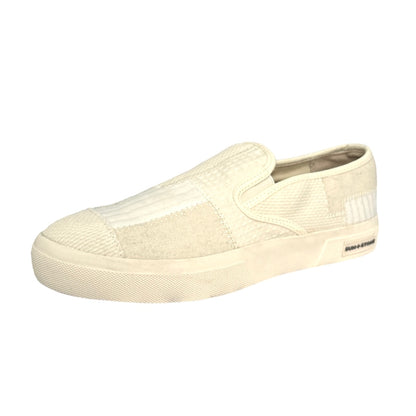 Men's DANAS White Patchwork Slip-On Sneakers