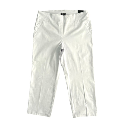 Pull On Stretch White Women's Ankle Pants