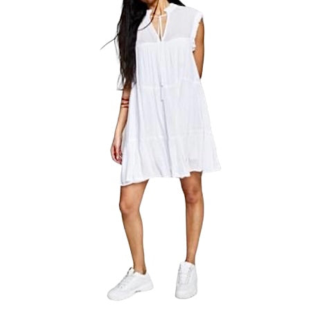 Women's Sleeveless Tiered Dress White