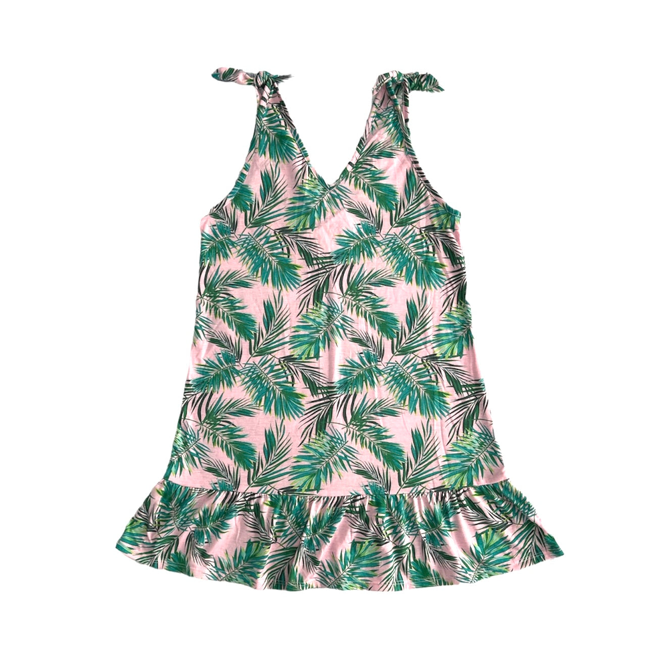 Junior's Printed Ruffled Cover-Up Dress Swimsuit