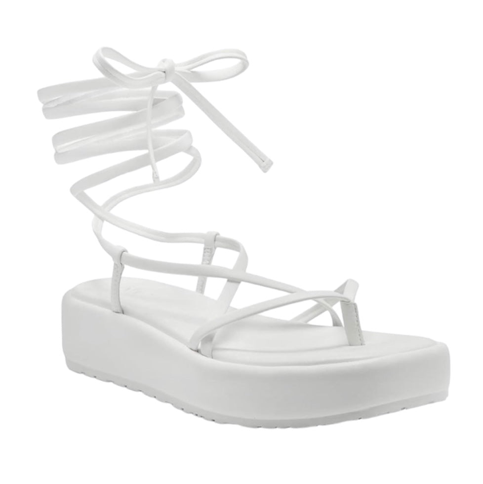 REXILE Women's Thong Gladiator Strappy Flatform Sandals