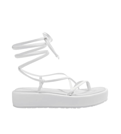 REXILE Women's Thong Gladiator Strappy Flatform Sandals