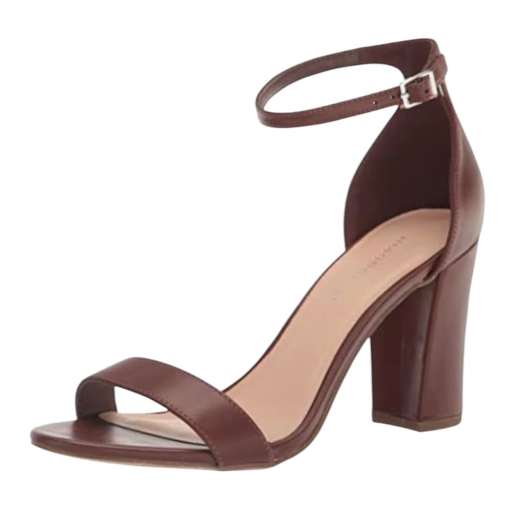 BEELLA Block Heel Ankle Strap Sandals