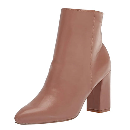 FLEXX Pointed Toe Booties Block Heel Ankle Boot