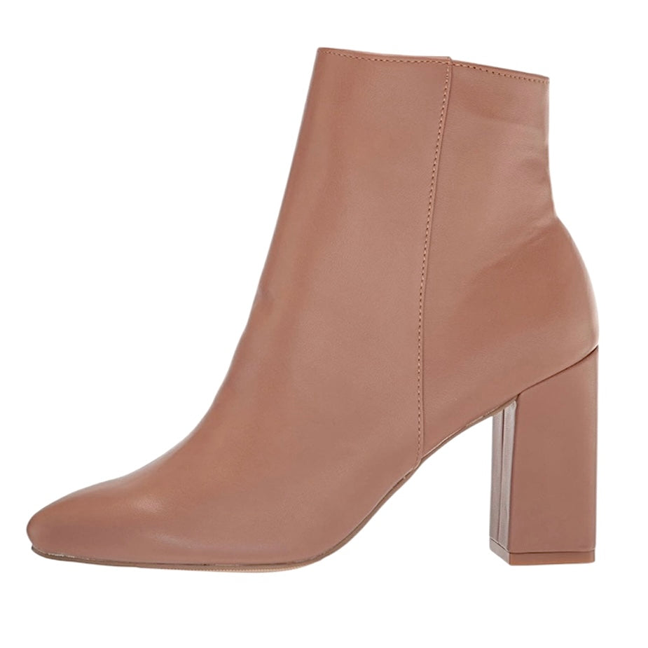 FLEXX Pointed Toe Booties Block Heel Ankle Boot