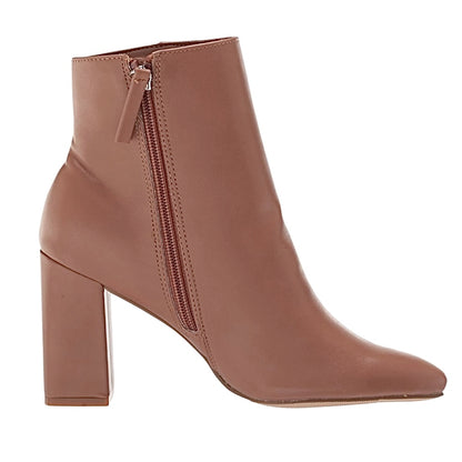 FLEXX Pointed Toe Booties Block Heel Ankle Boot