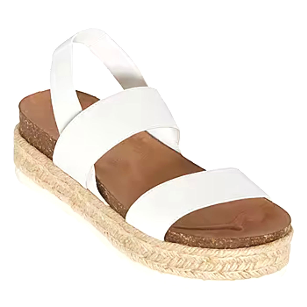 Coy White Size 10 M Slip On Open Toe Women's Wedge Sandals