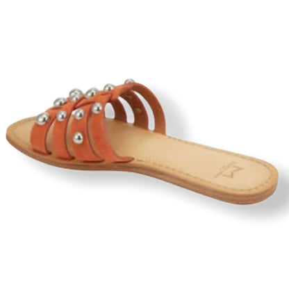 PAVA Comfort Slip On Stud Flats Flip Flop Women's Sandals