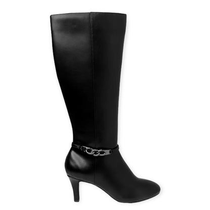 HANNA Almond Toe Cone Heels Zip Up Women's Dress Boots