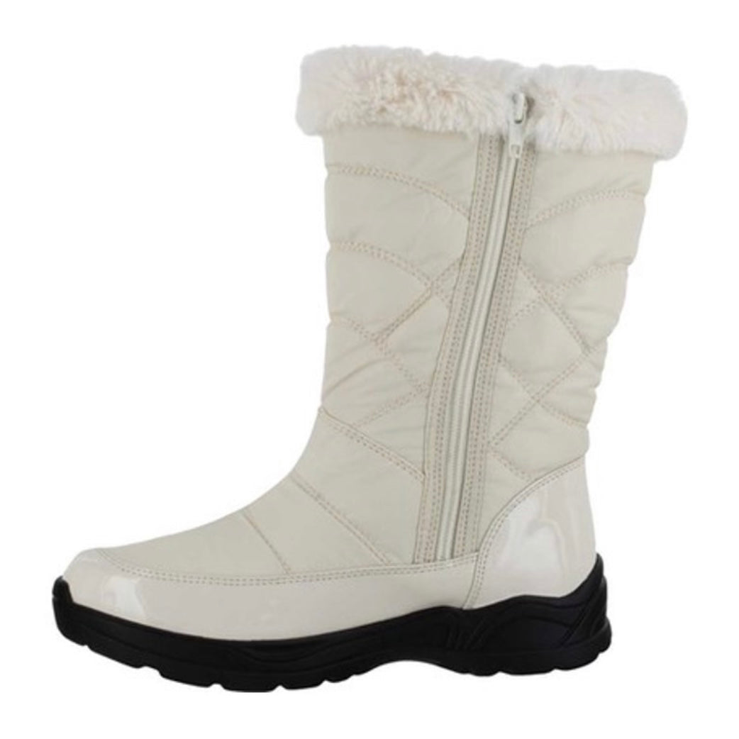 CUDDLE Waterproof White Easy Dry Women's Snow Boots