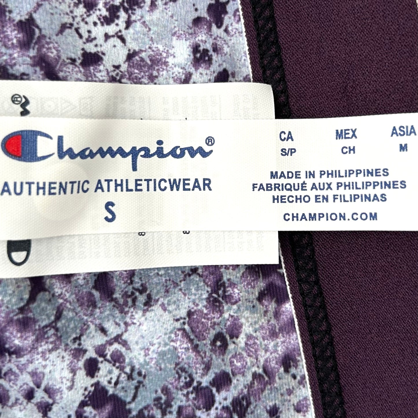 ATHLETICWEAR Purple/Gray Sport Crop Top Size S Women's Activewear