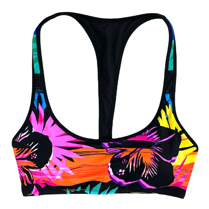 Black/Multicolor Bikini 2-pieces Set Top/Bottom Women's Swimwear