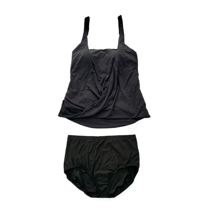 Black Tankini 2-pieces Set Top/Bottom Size 22W Women's Swimwear