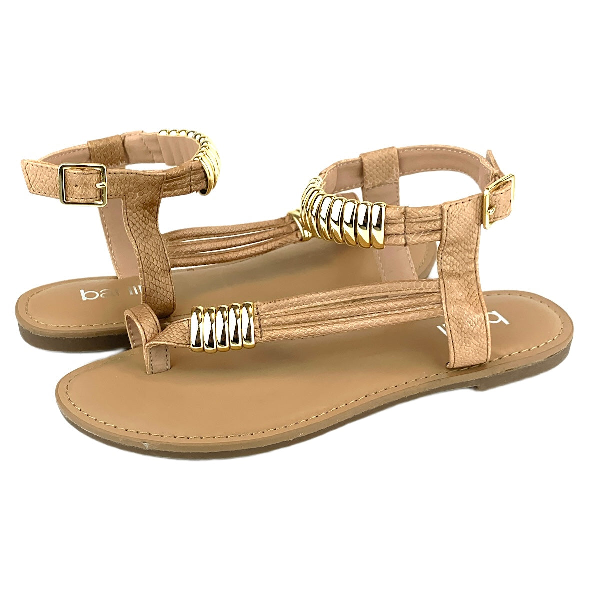 VELLAP Blush Ankle Strap Toe Ring Size 6M Flats Women's Sandals