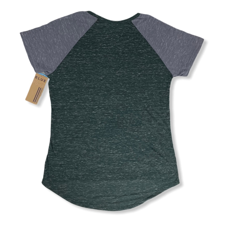 Confetti Raglan Sleeve Size L Dark Forest Women's T-Shirt--_ - Fannetti Boutique