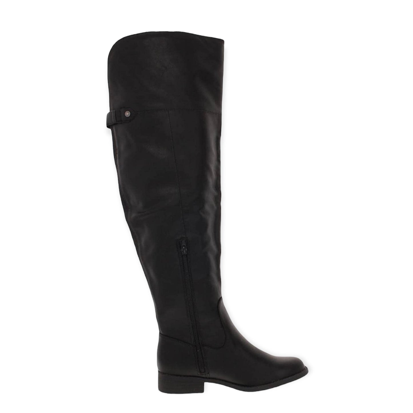 Allicce Black Micro Over-The-Knee Size 9M Round Toe Women's Boots