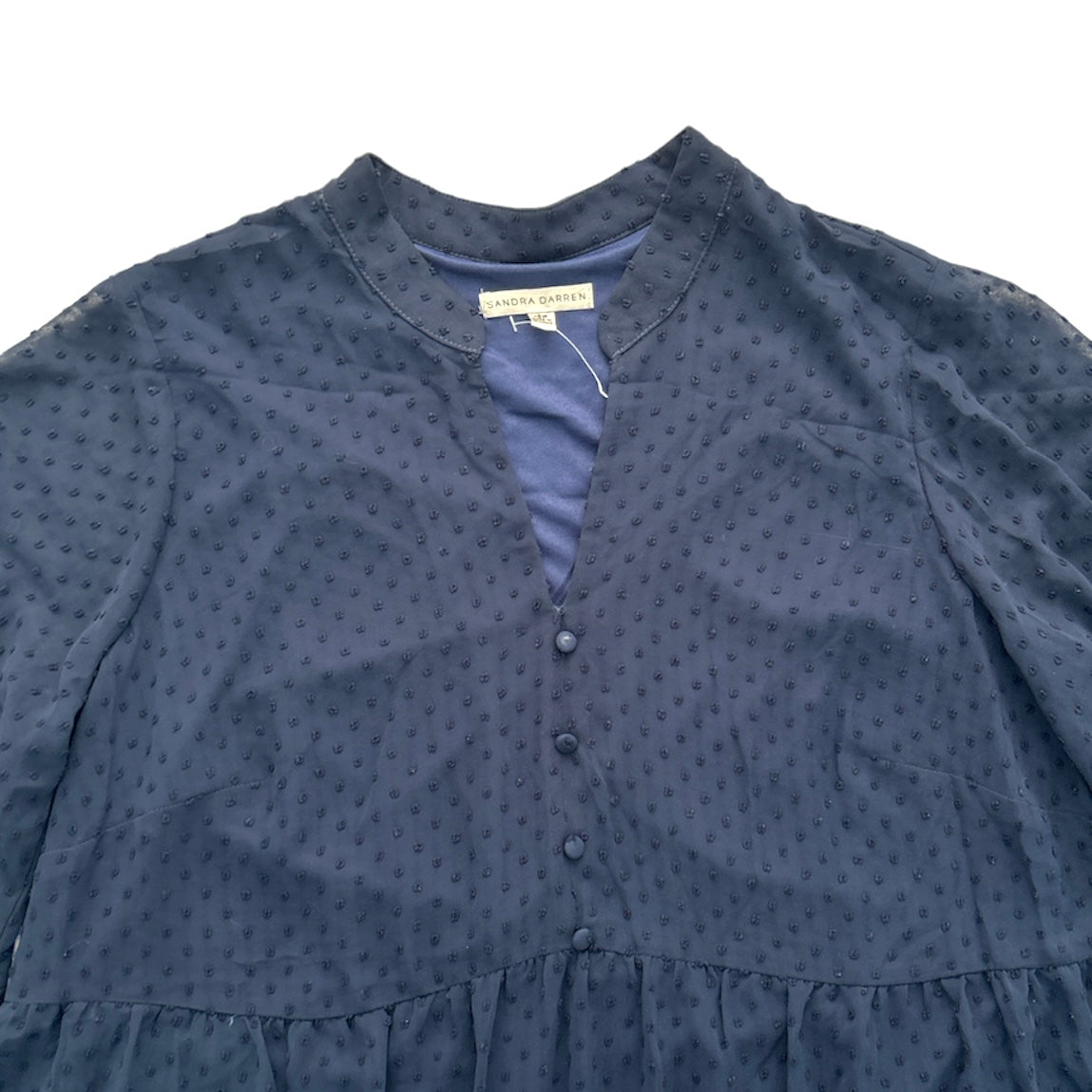 Navy Long Sleeve Loose Plus Size 16W Women's Dress