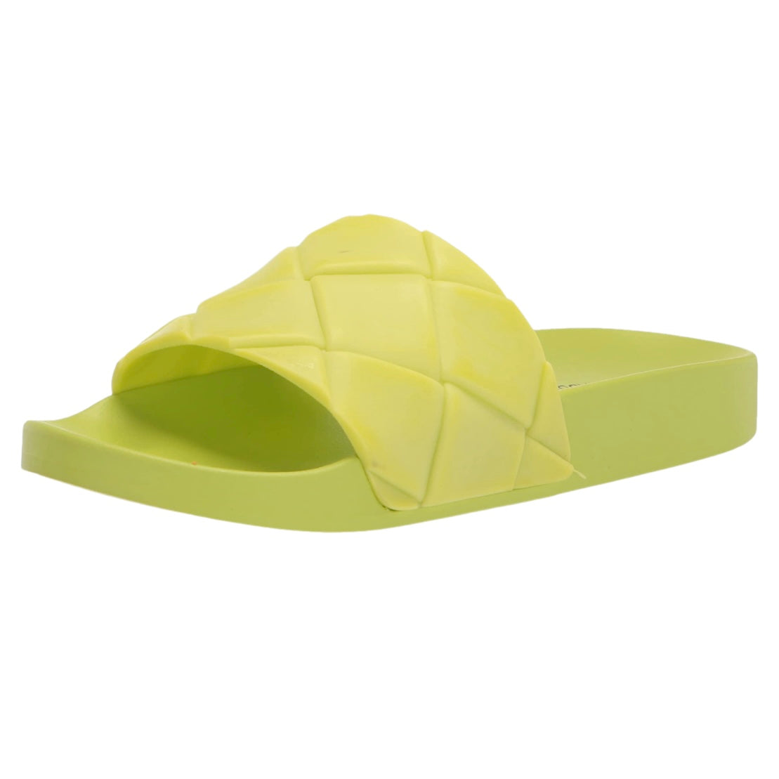 SOULFUL Quilted Pool Slides Green Women's Shoes