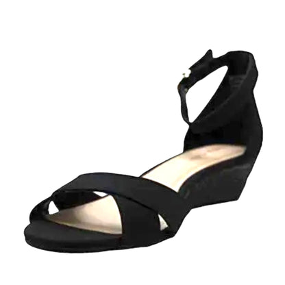 Gippi Black Size 11M Ankle Strap Women's Wedge Sandals