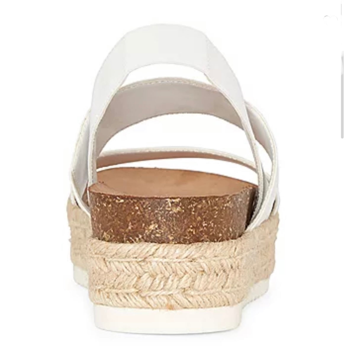 Coy White Size 10 M Slip On Open Toe Women's Wedge Sandals