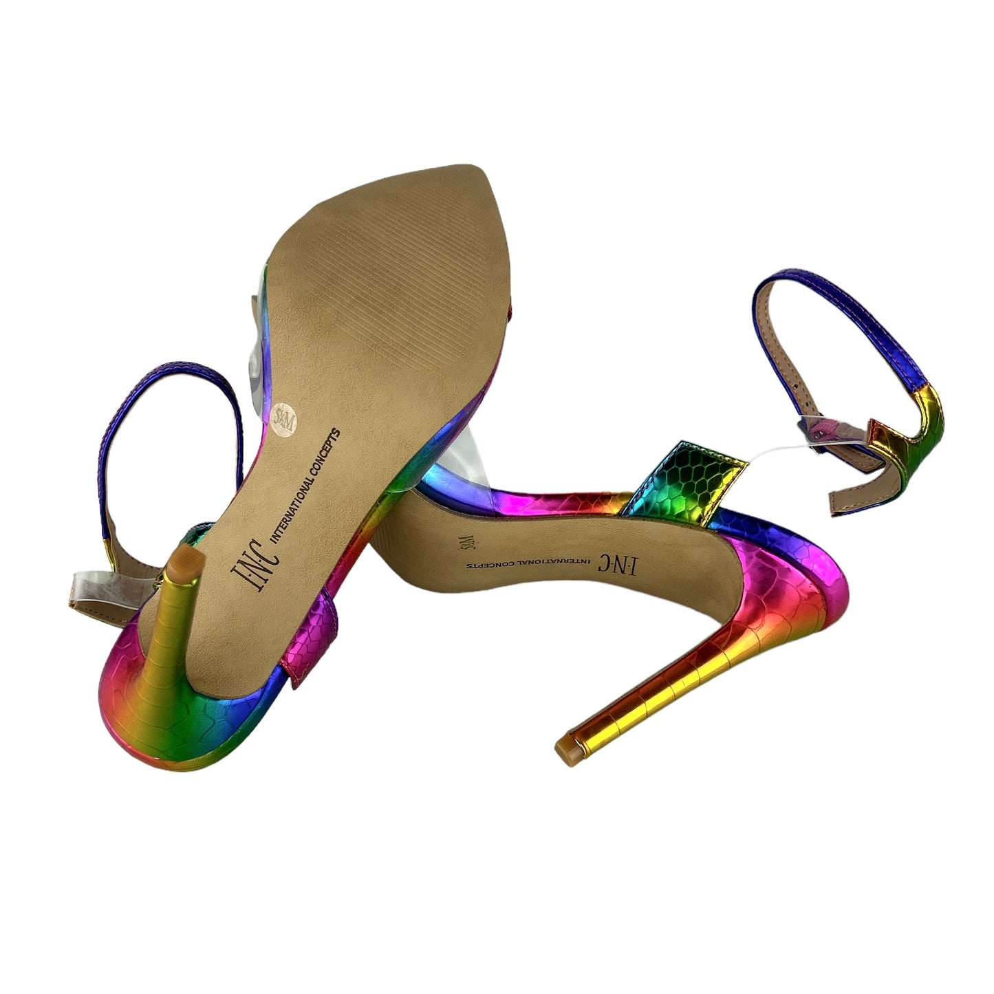 KAIJAP Rainbow Pointed Toe Stiletto Heel Ankle Strap Size 5.5 Women's Pump