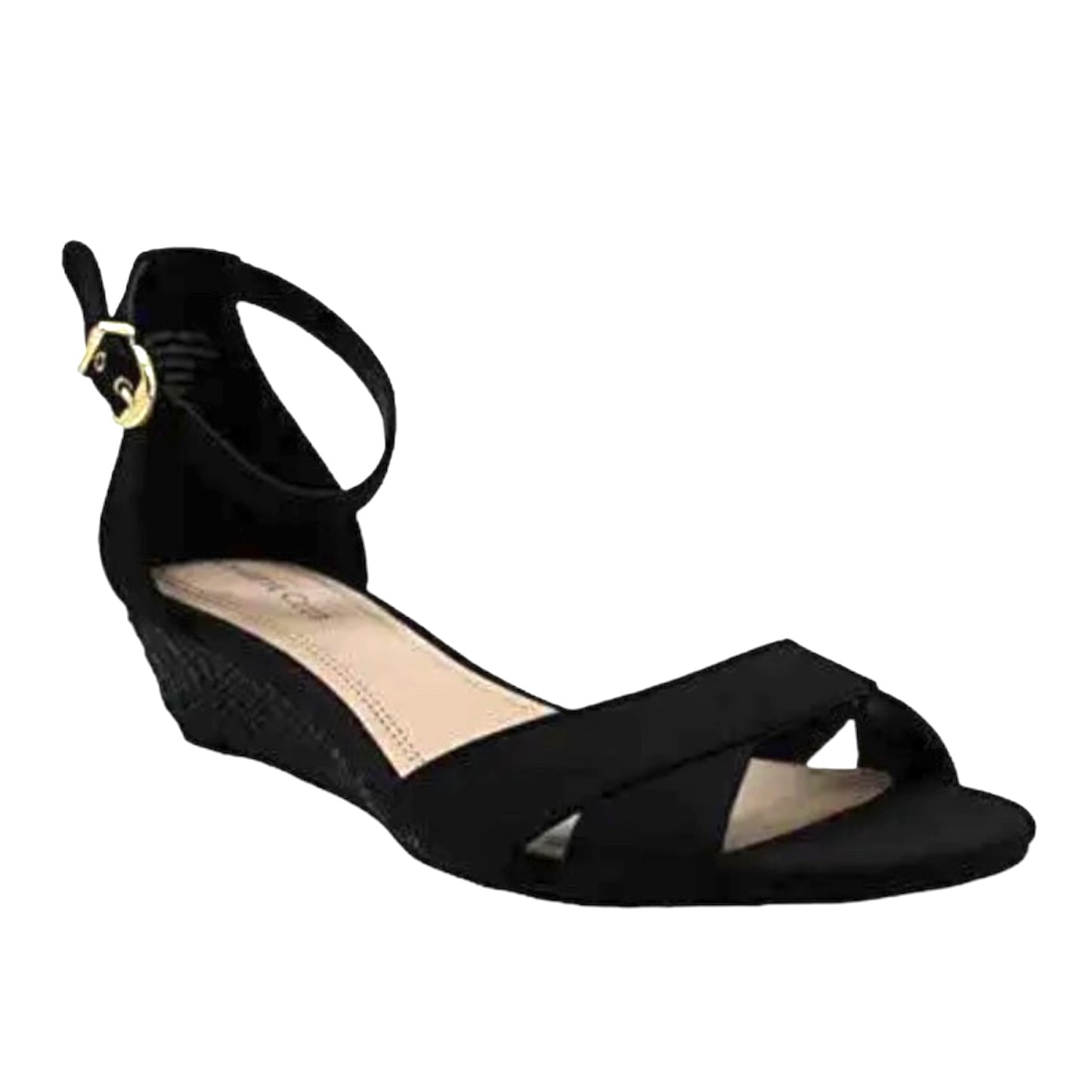 Gippi Black Size 11M Ankle Strap Women's Wedge Sandals