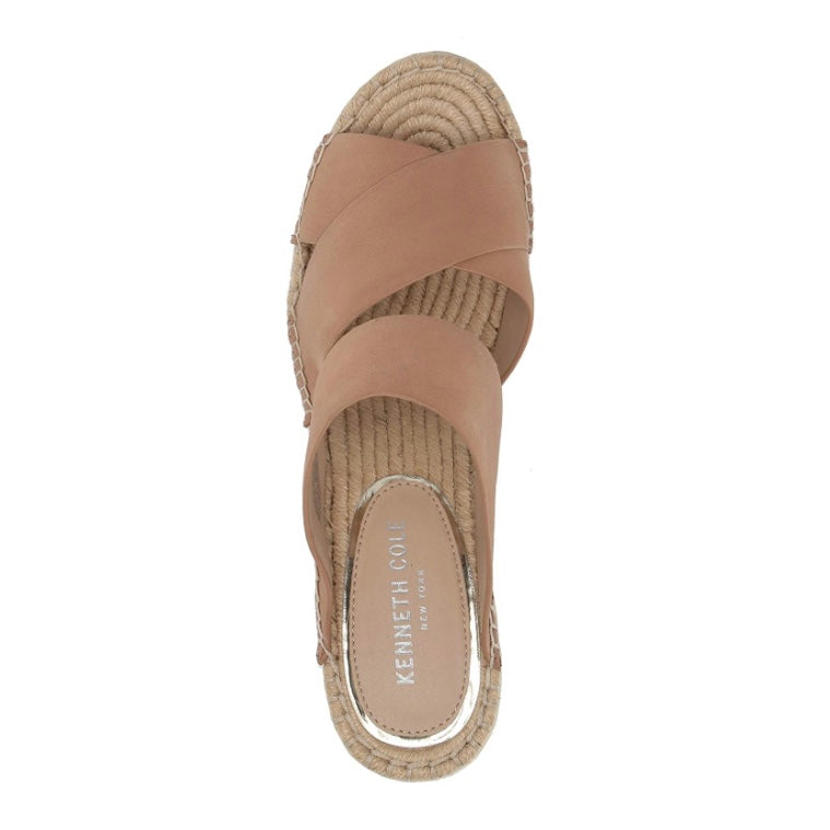 OLIVIA X BAND Sand Leather Espadrille Open Toe Platform Women's Sandals