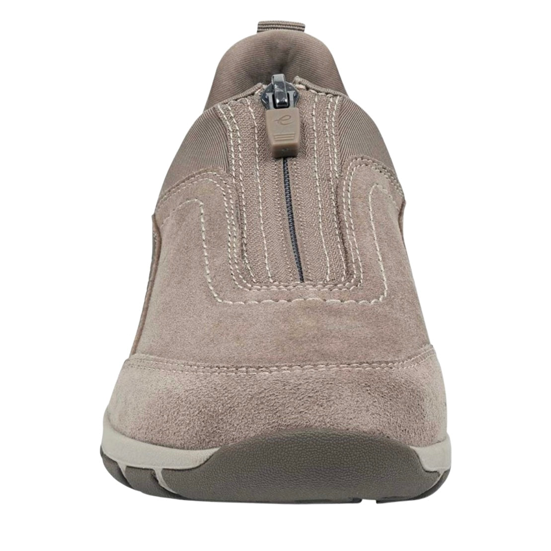 CAVE Taupe Comfort Zip Up Low Top Slip On Round Toe Women's Sneakers