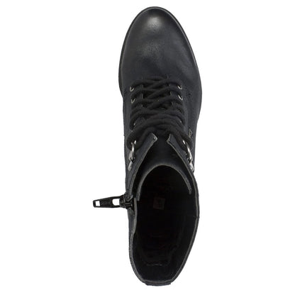 DORIAN Lace Up/Zip Block Heel Ankle Boots Women's Booties Combat