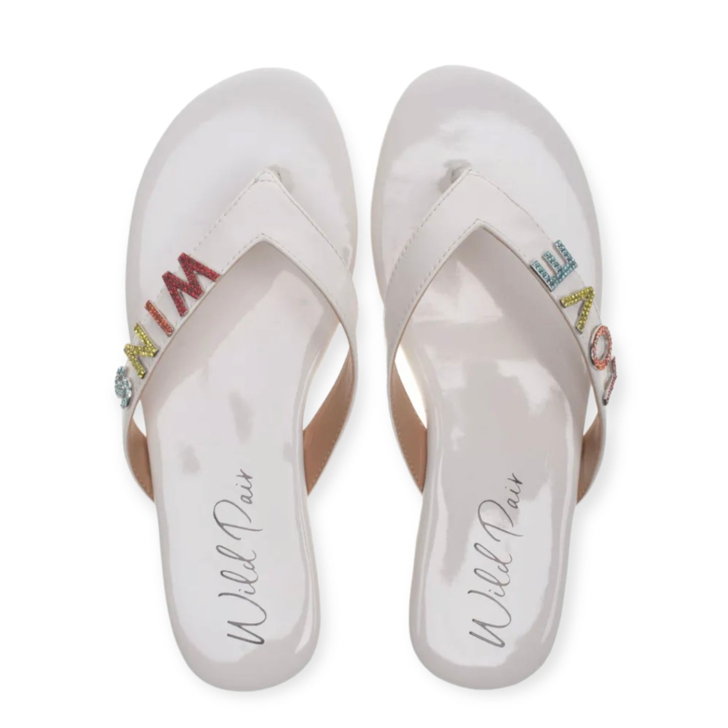 FANTASIA Embellished Flats Slide Women's Sandals