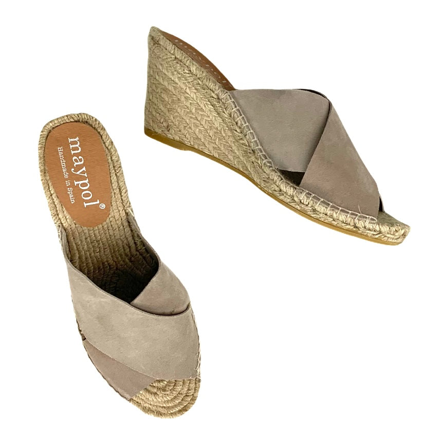 Crisscross Straps Suede Slip on Espadrilles Wedge Women’s Sandals--_ - Fannetti Boutique